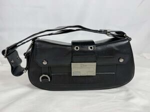 Christian Dior Columbus Leather Handbag Black SPB-JB 371674
